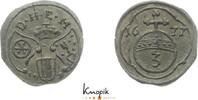 Mainz, Erzbistum 3 Pfennig Damian Hartard von der Leyen 1675-1678. -