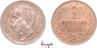 Italien-Königreich 2 Centesimi Umberto I. 1878-1900. -