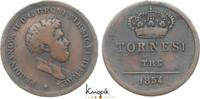 Italien-Neapel und Sizilien Cu 3 Tornesi Ferdinand II. 1830-1859. -