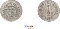 Württemberg 1/2 Kreuzer Wilhelm I. 1816-1864. -