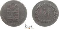 Sachsen-Meiningen Cu 1/4 Kreuzer Bernhard Erich Freund 1803-1866. -