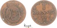 Sachsen-Albertinische Linie Cu Pfennig Friedrich August III. 1763-1806. -