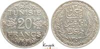 Tunesien 20 Francs Französisches Protektorat 1881-1956. -