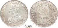 Straits Settlements 50 Cents George V. 1910-1936. -