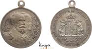 Anhalt Tragbare, versilberte Bronzemedaille Friedrich I. 1871-1904. -