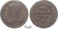 Frankreich 5 Centimes Erste Republik 1793-1799. -