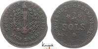 2 Sols 1793 Frankreich Nationalkonvent 1792-1795. leicht korrodiert, fast sehr schön