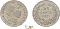 Niederlande-Königreich 25 Cents Wilhelm III. 1849-1890. -