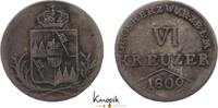 Würzburg, Großherzogtum 6 Kreuzer Ferdinand von Österreich 1806-1814. -