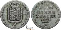 Westfalen, Königreich 1/6 Taler Hieronymus Napoleon 1807-1813. -