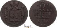 Waldeck Cu 3 Pfennig Georg Heinrich 1813-1845. -