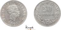 Italien-Königreich 50 Centesimi Vittorio Emanuele II. 1859/1861-1878. -