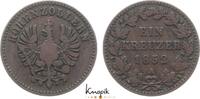 Hohenzollern-Sigmaringen Cu Kreuzer Friedrich Wilhelm IV. von Preußen 1849-1861. -