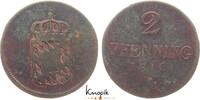 Bayern 2 Pfennig Maximilian I. Joseph 1806-1825. -