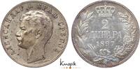 Serbien 2 Dinara 1897 Alexander I. 1889-1902. sehr sch&ouml;n 233.87 元  ＋  62.37 元 运费
