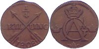 Schweden Cu 1/4 Skilling Gustav IV. Adolf 1792-1809. -