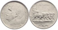 Italien-Königreich 50 Centesimi Vittorio Emanuele III. 1900-1946. -