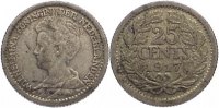 Niederlande-Königreich 25 Cents Wilhelmina I. 1890-1948. -