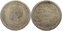 Niederlande-Königreich 10 Cent Wilhelmina I. 1890-1948. -