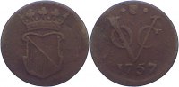 Niederlande-Niederländisch-Ostindien Cu 1/2 Duit -