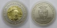 Andorra 20 Diners Krönung von Karl dem Großen, Silber + Gold, Bimetallmünze