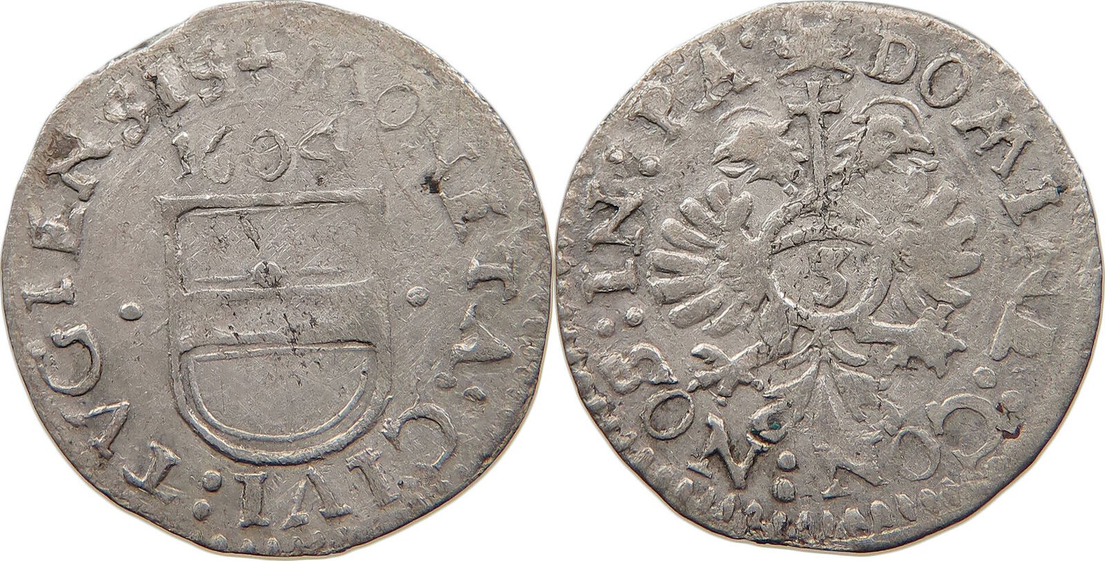 SCHWEIZ ZUG 3 KREUZER 1604 Georg Friedrich, 1692-1703 VF | MA-Shops