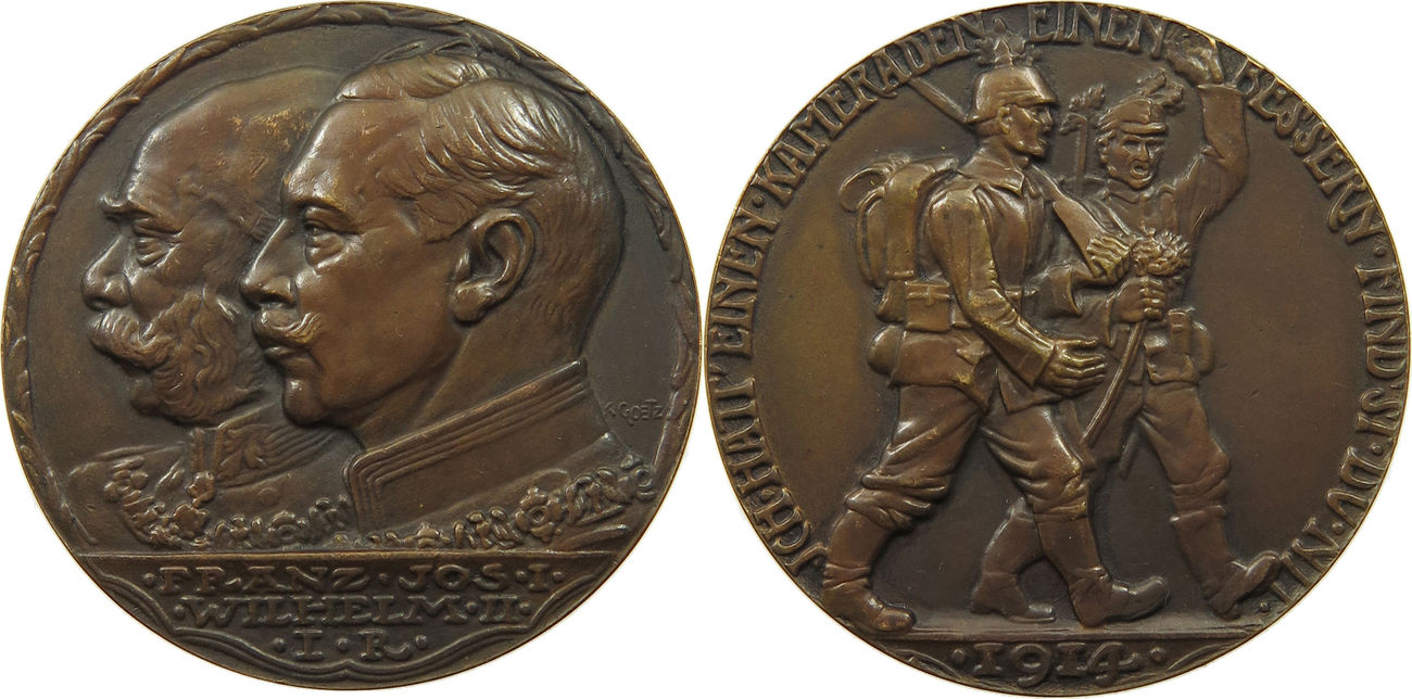 Haus Habsburg Medaille 1914 Bündnis mit Österreich/Ungarn ...