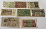 DEUTSCHES REICH  GERMANY COLLECTION BANKNOTES, LOT 15pc EMPIRE DIV.