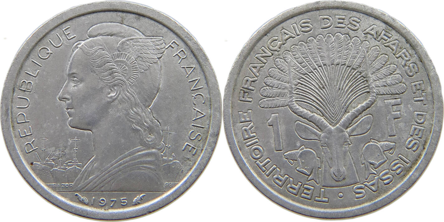 FRENCH AFFARS ISSAS 1 FRANC 1975 VF+ | MA-Shops