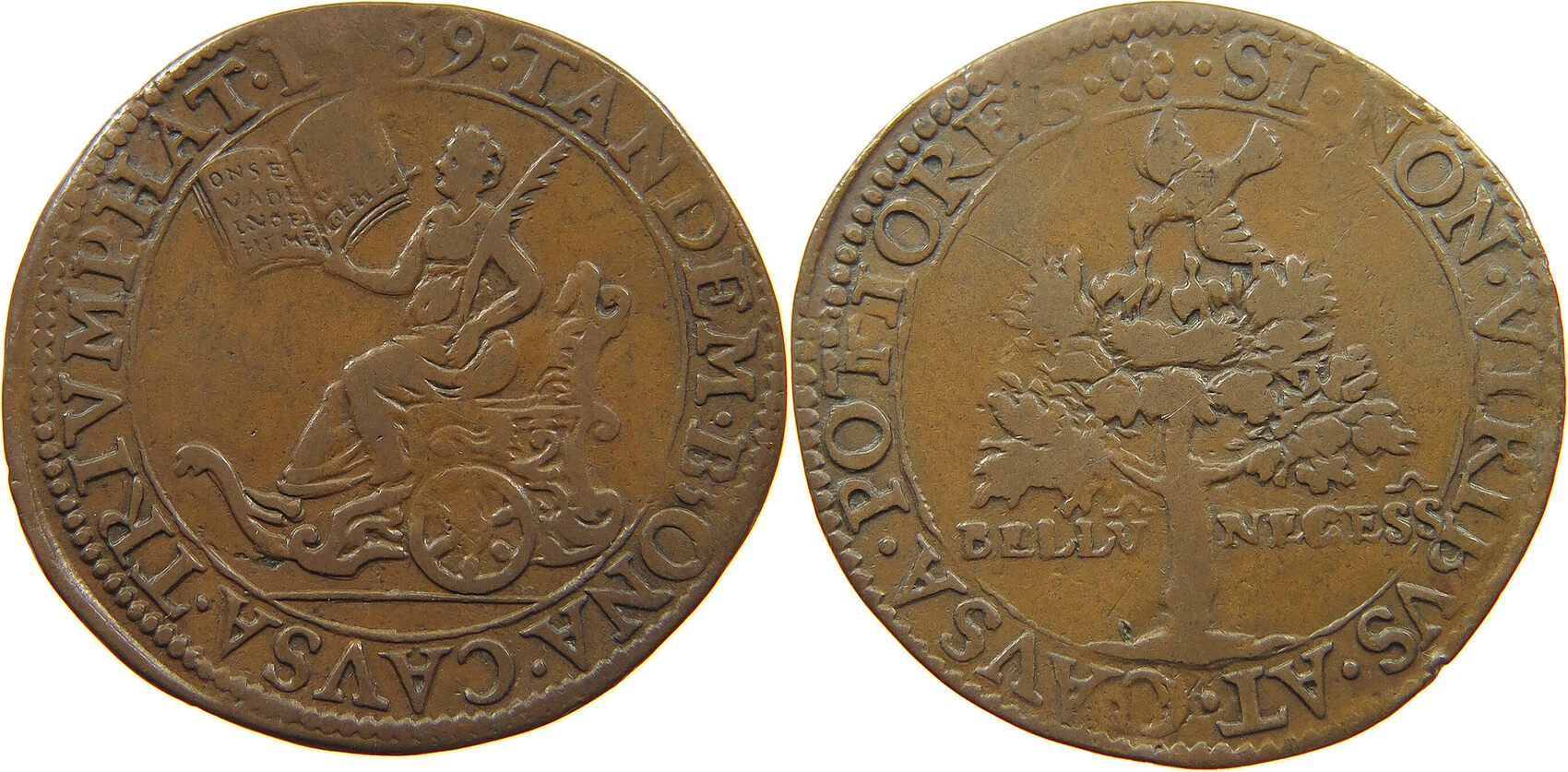 GREAT BRITAIN Elisabeth I. 1558 1603 JETON DEFEAT OF THE SPANISH