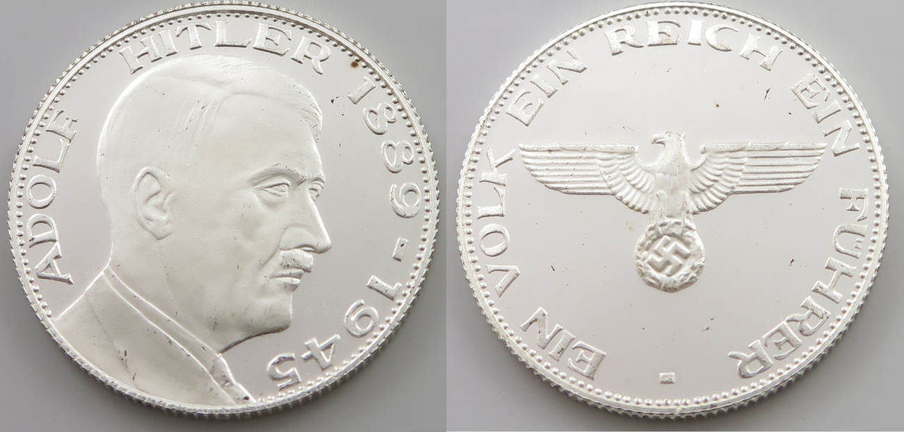 Drittes Reich Medaille Adolf Hitler 1889 1945 Pp Unc Ma Shops