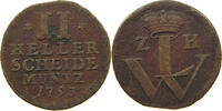 HESSEN KASSEL 2 HELLER Wilhelm VIII. 1751-1760 -