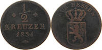 HESSEN KASSEL 1/2 KREUZER Wilhelm II. 1821-1847 -