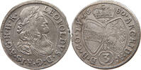 HAUS HABSBURG 3 KREUZER Leopold I. 1657 - 1705 -