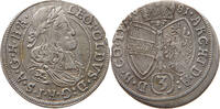 HAUS HABSBURG 3 KREUZER LEOPOLD I. (1657-1705) DEZENTRIERT -