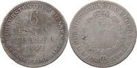 HESSEN KASSEL 1/6 TALER Wilhelm II., 1821-1847 -