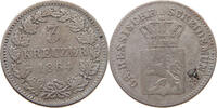 HESSEN DARMSTADT 3 KREUZER Ludwig III. 1848-1877. -