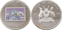 2000 SHILLINGS 1996 UGANDA JUNGFRAUJOCH PROOF