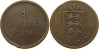 GUERNSEY 4 DOUBLES Victoria 1837-1901 -