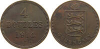 GUERNSEY 4 DOUBLES George V. (1910-1936) -