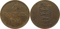 GUERNSEY 4 DOUBLES George V. (1910-1936) -