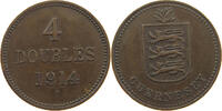 GUERNSEY 4 DOUBLES George V. (1910-1936) -