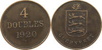 GUERNSEY 4 DOUBLES George V. (1910-1936) -
