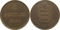 GUERNSEY 4 DOUBLES George V. (1910-1936) -