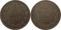 GUERNSEY 8 DOUBLES Victoria 1837-1901 -