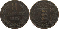 GUERNSEY 8 DOUBLES Victoria 1837-1901 -