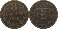 GUERNSEY 8 DOUBLES Victoria 1837-1901 -