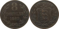 GUERNSEY 8 DOUBLES Victoria 1837-1901 -