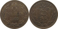 GUERNSEY 8 DOUBLES Edward VII., 1901 - 1910 -