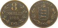 GUERNSEY 8 DOUBLES George V. (1910-1936) -